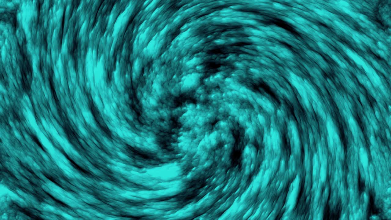 3d 렌더링: 검은 바탕에 밀집된  구름의 컴퓨터 생성 회전 애니메이션