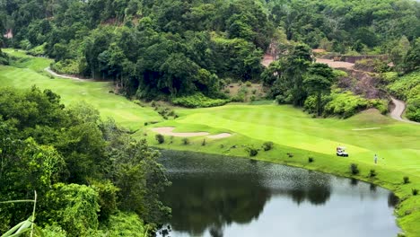 golf course in a tropical setting