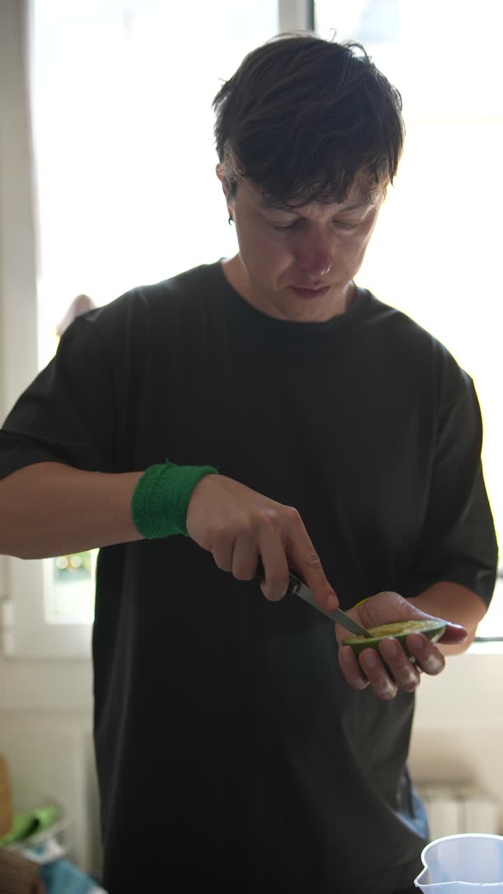 Preparing Lime and Avocado