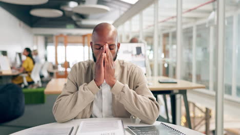 black business man, headache