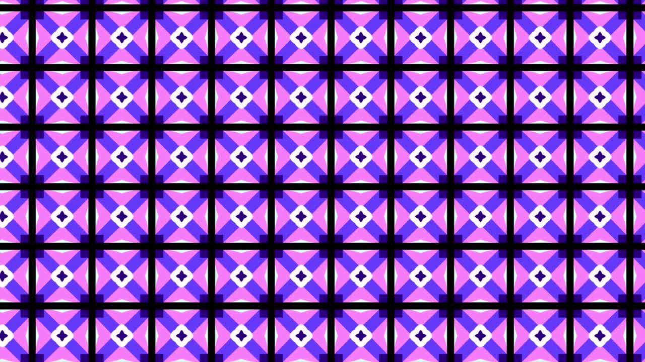 검정색 배경 옆으로 애니메이션으로 만든 다채로운 패턴 기하학적 스타일 - 그래픽