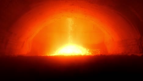 roasting furnace. industrial process of production of cement clinker or expanded clay. an industrial enterprise for the processing of cement. a red-hot furnace on the territory of a cement plant.