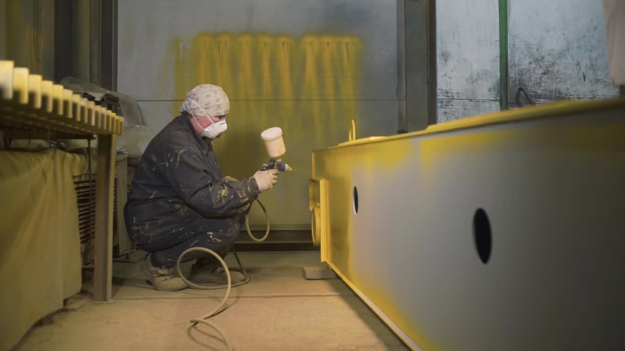 산업 노동자 페인팅 금속