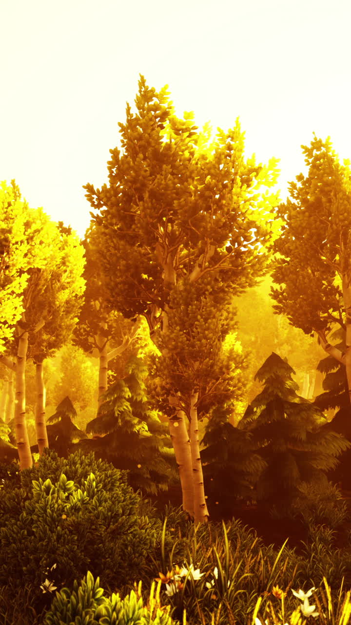 울창한 숲 속의 황금시간