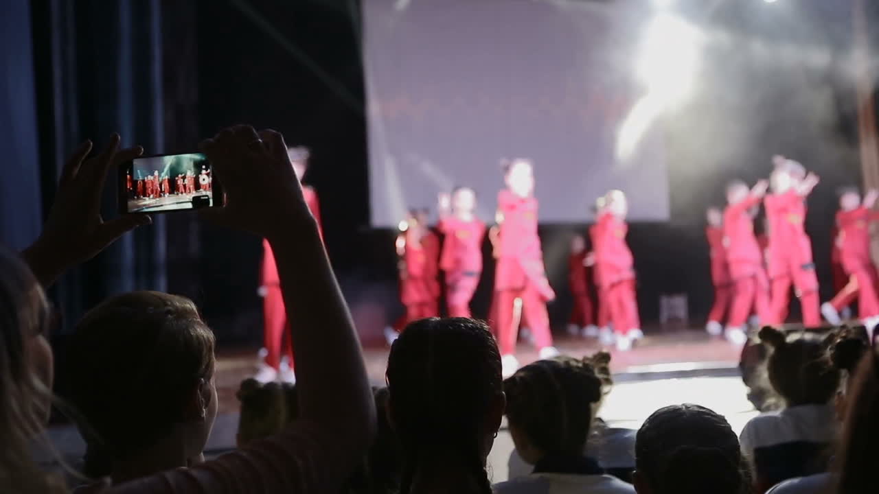 Dancers Perform on Stage. VINNITSA, UKRAINE - MAY 2017: people are showing dance hip hop style on street stage