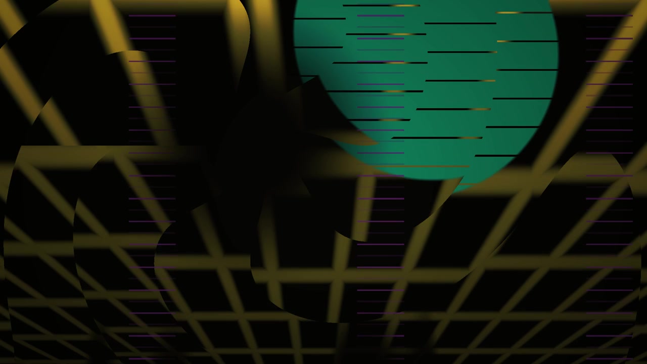 Abstrakt retro gitteranimation med grøn cirkel