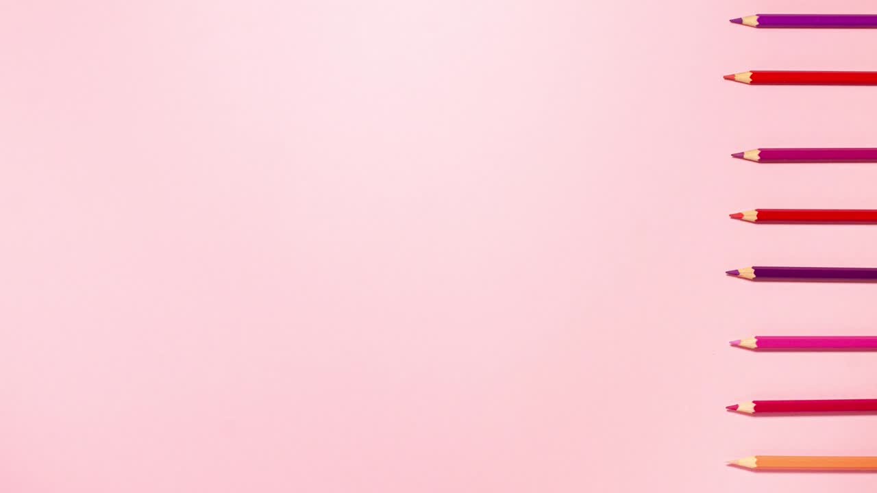 stop motion concepto de educación de animación con lápices de colores