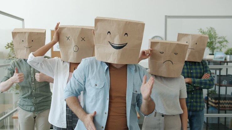 People with Paper Bag Faces