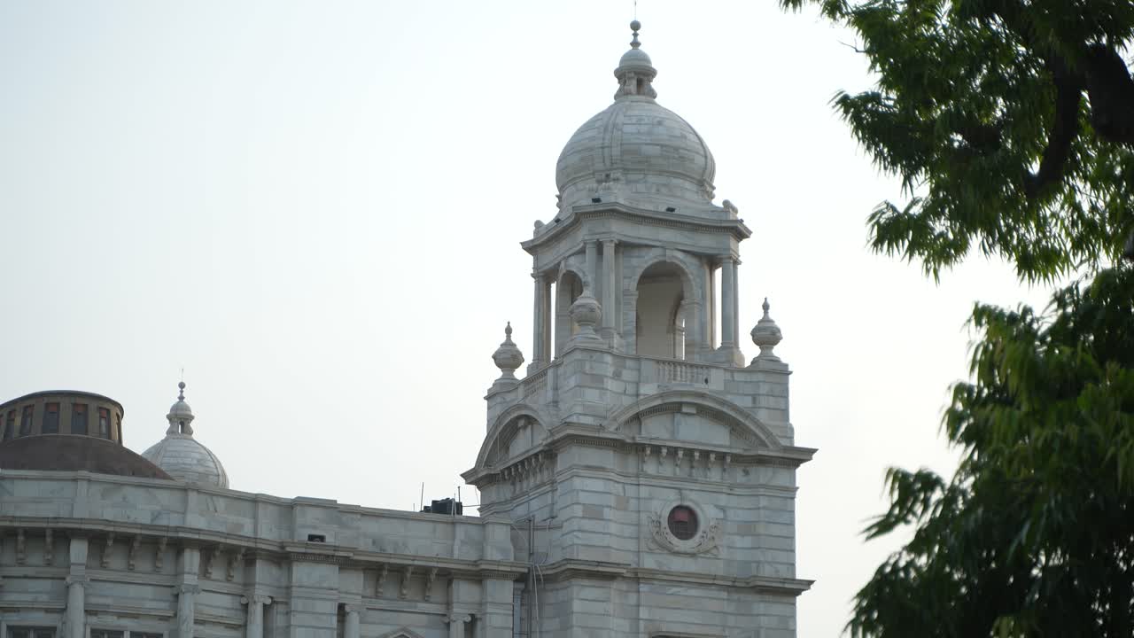 Historical White Building with Dome and Columns, Victoria Memorial