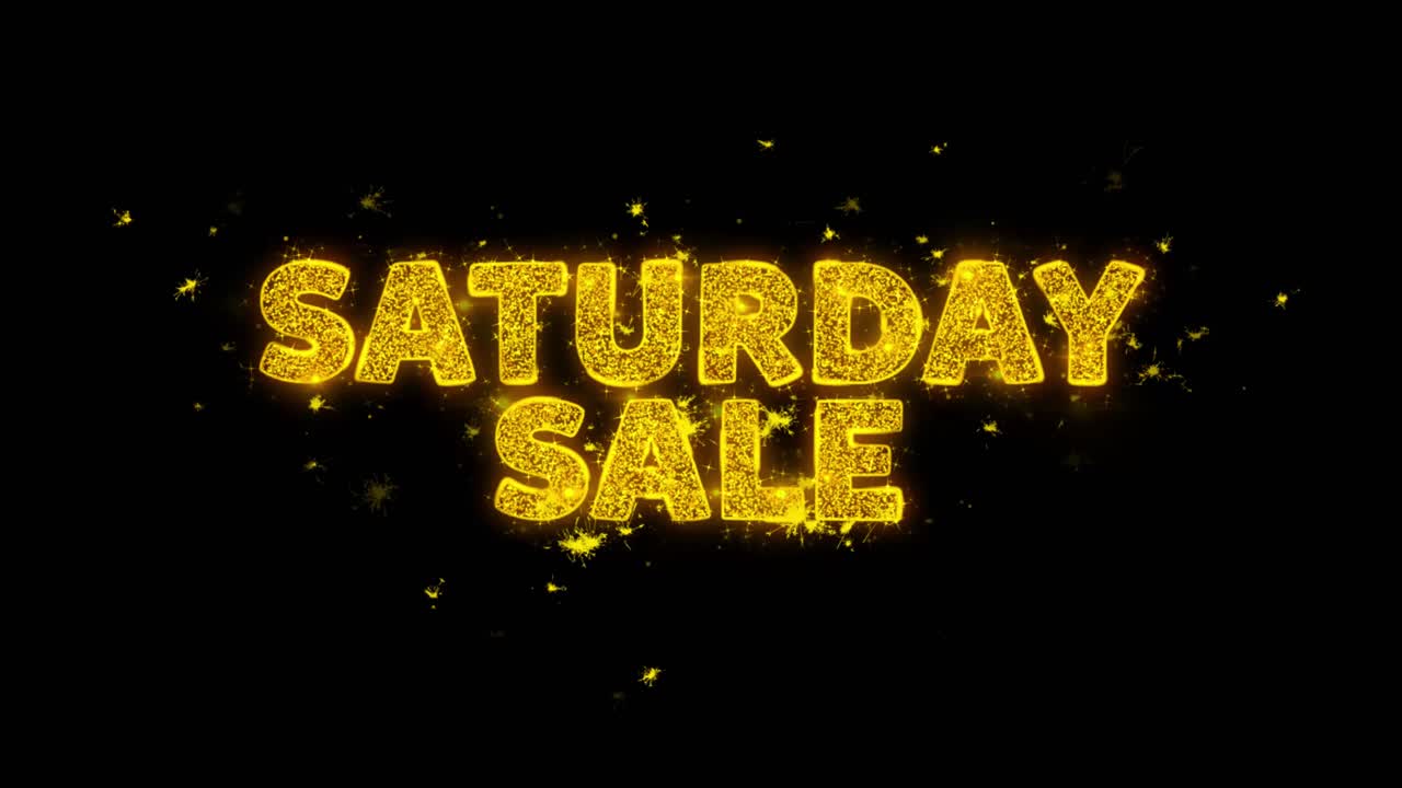 Saturday Sale Graphic with Glitter Effect