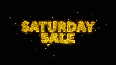 saturday sale graphic with glitter effect