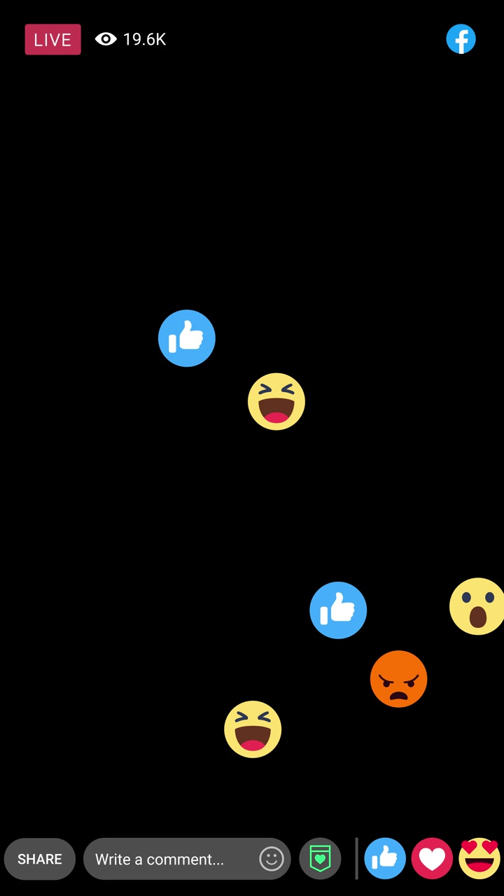Facebook Mobile Live Emoji Reactions Overlay 2