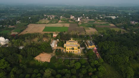 breathtaking aerial view of katra masjid in murshidabad, highlighting its symmetrical structure and cultural heritage.