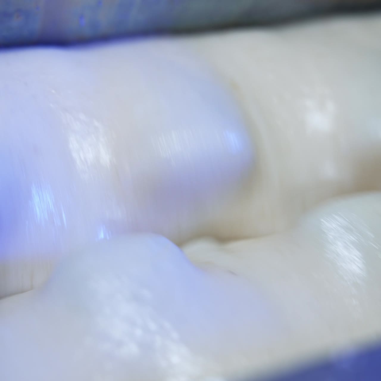 Creamy stuffing preparation for desserts making. Condensed milk manufacturing. Crude material for confectionery manufacturing. Close up