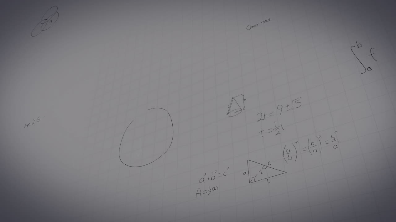 화학 구조에 대한 수학적 방정식의 애니메이션