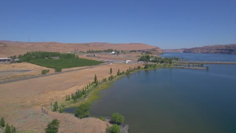 aerial view of a river landscape