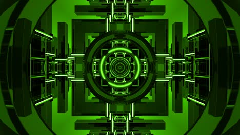 bucle verde abstracto ciclo geométrico túnel de fondo