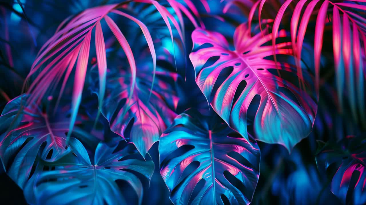 Neon Tropical Plants