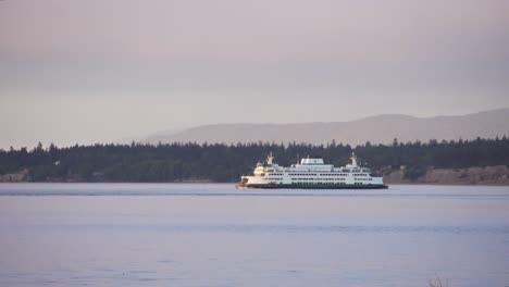 sailing cruise ship at the seascape islands of washington park in anacortes, washington, united states