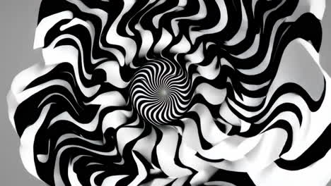 abstract black and white swirling design