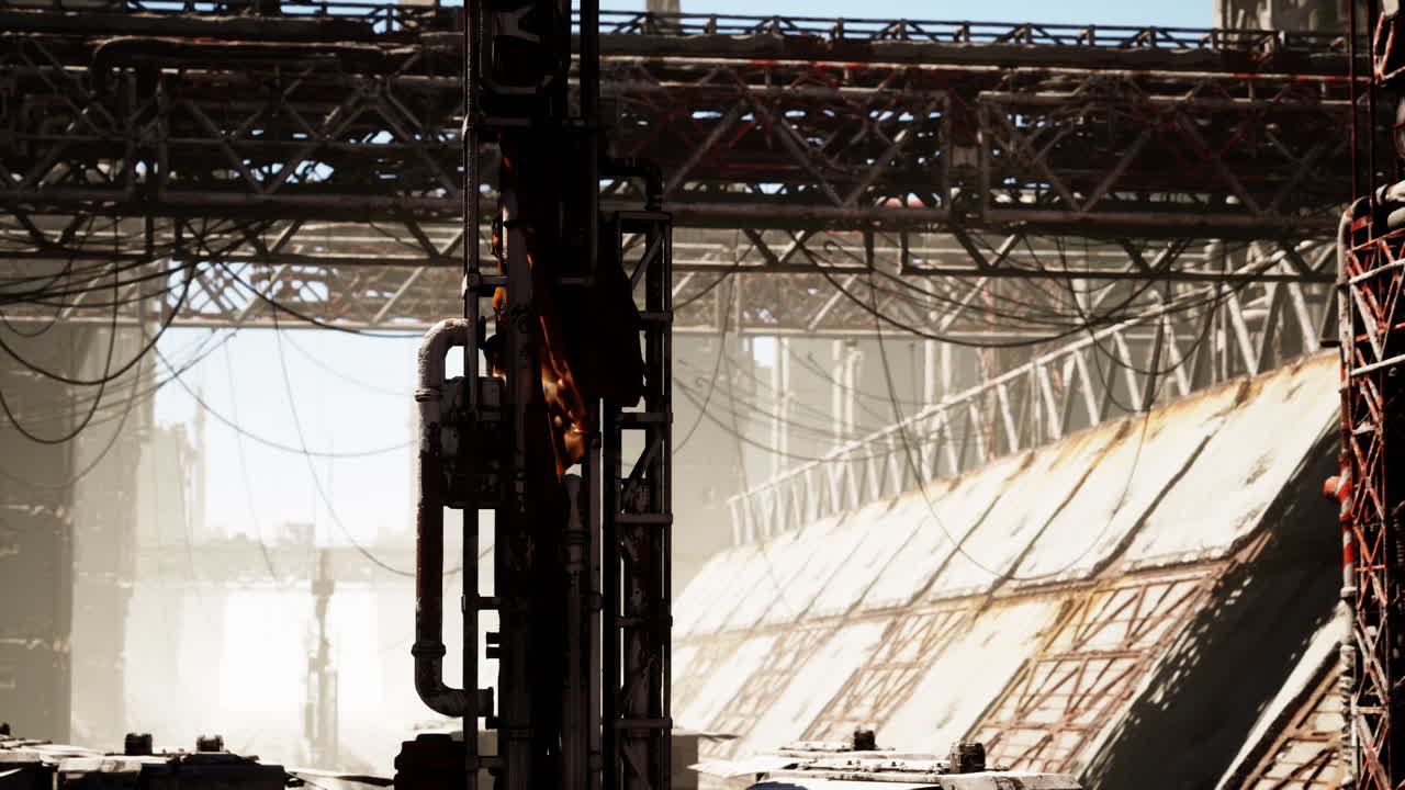 포스트 아포칼립스 산업 풍경과 불