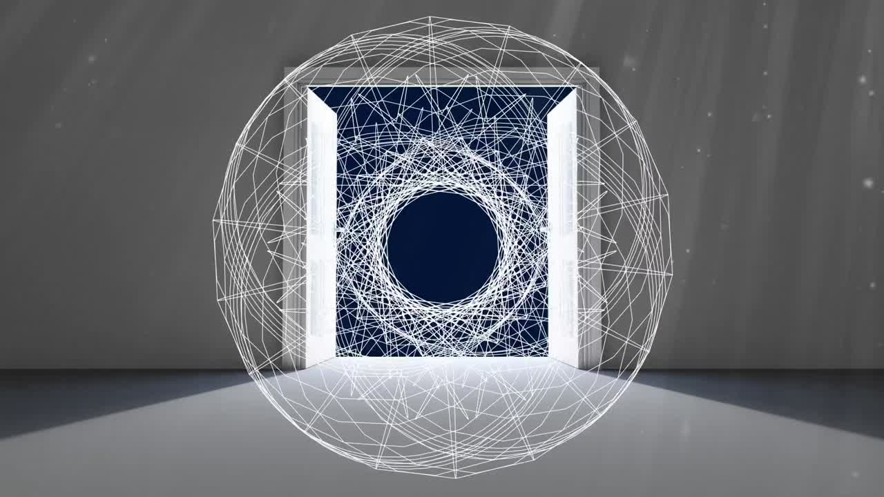 анимация белых кругов над дверью