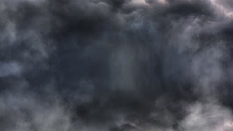 the thunderstorm that was inside the cumulus cloud moved across the sky