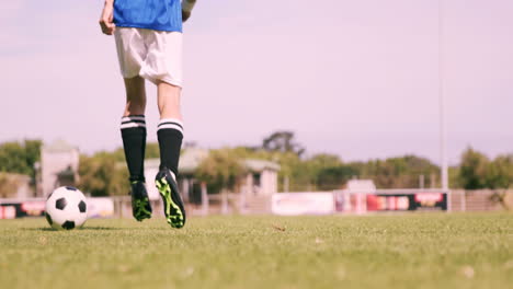 football player controlling the ball