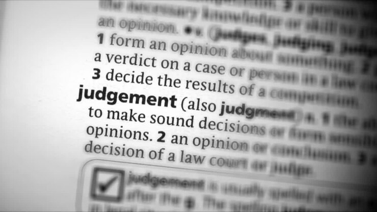Focus on judgement