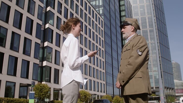 Man and woman having a conversation