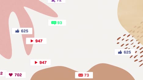 Animación-De-Notificaciones-De-Redes-Sociales-Sobre-Fondo-Colorido