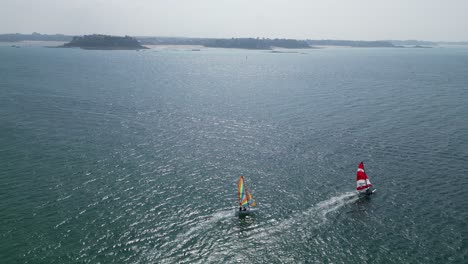 two catamarans france drone , aerial , view from air