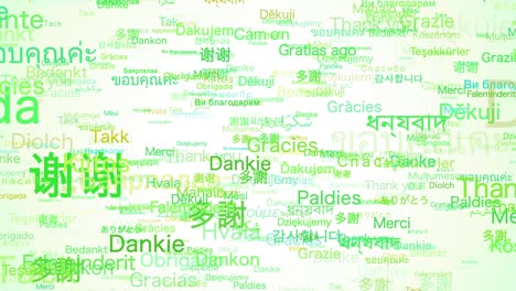 "grazie" in varie lingue.