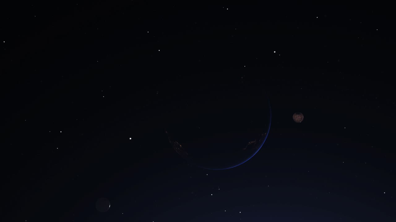 sistema solar 4k, el movimiento del iplanet en el espacio.