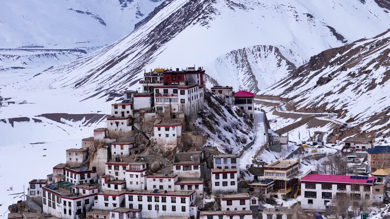 Snowy Monastery in the Himalayas