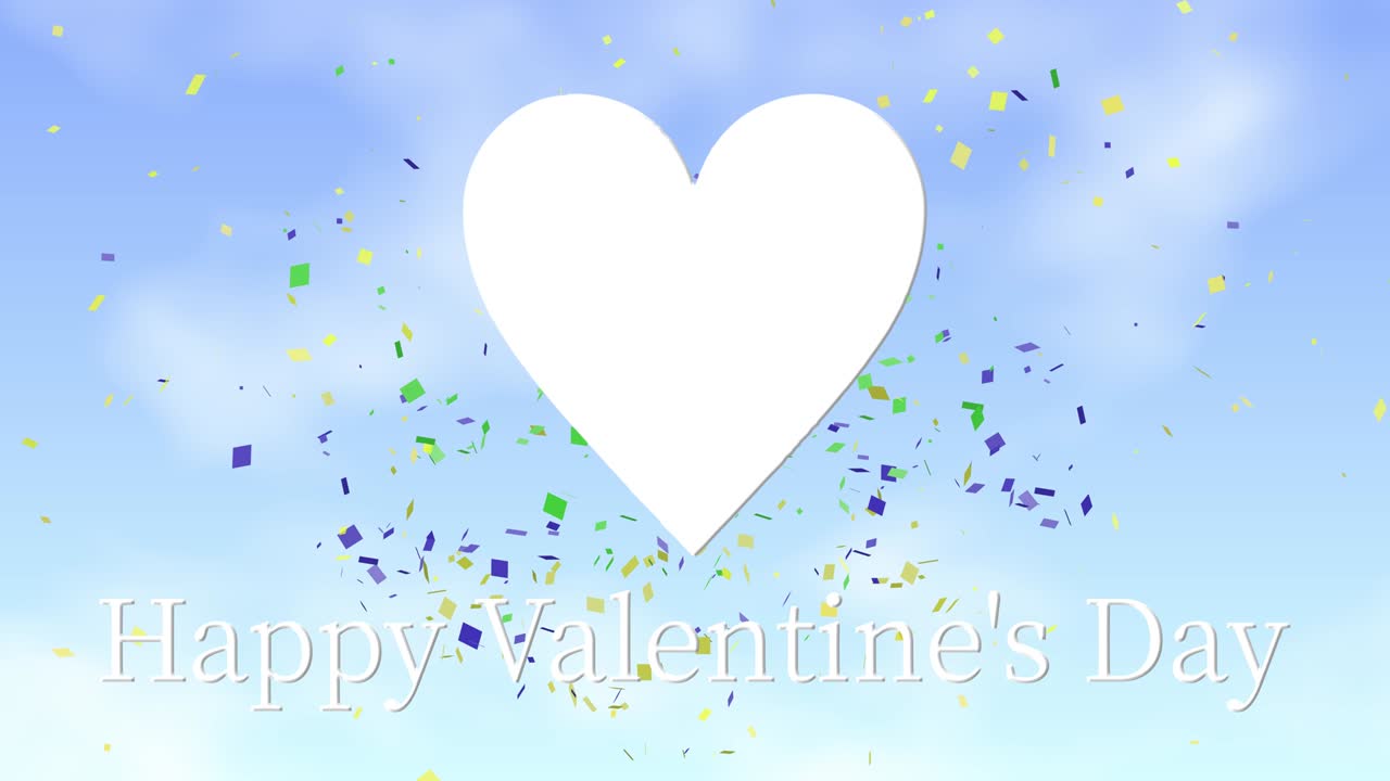 발렌타인 메시지 텍스트 애니메이션 모션 그래픽
