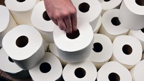 stacking supply of toilet paper