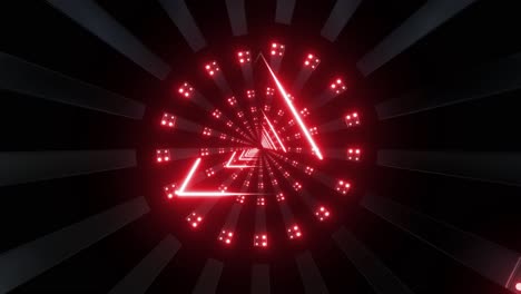 neon red triangle tunnel