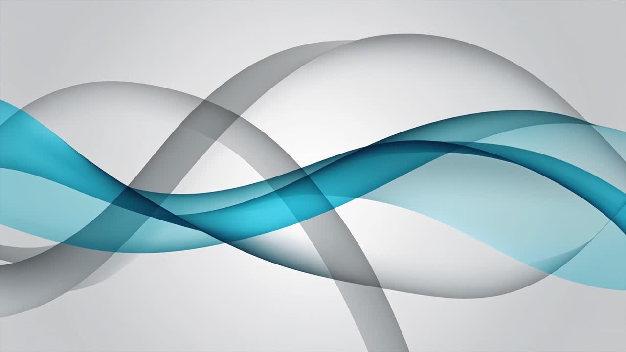 Fondo abstracto de ondas fluidas suaves en azul y gris