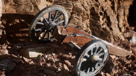 ancient historic gun in the stone canyon