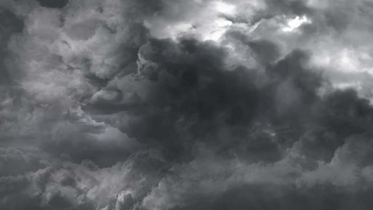 4k Thunderstorm with lightning bolt strikes