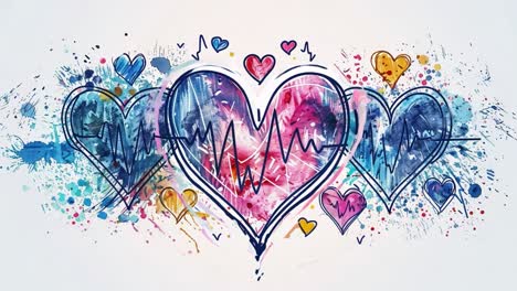 heart watercolor art