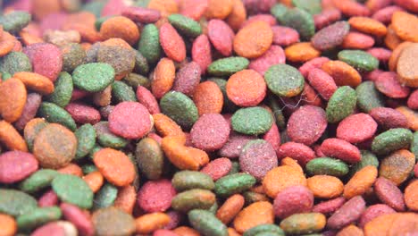 multi-colored pet food