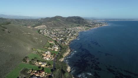 aerial shot of shell beach, california
