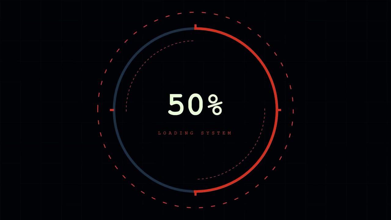 Digital Loading System Progress Bar Animation
