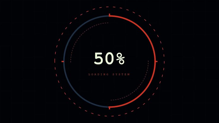 Digital Loading System Progress Bar Animation