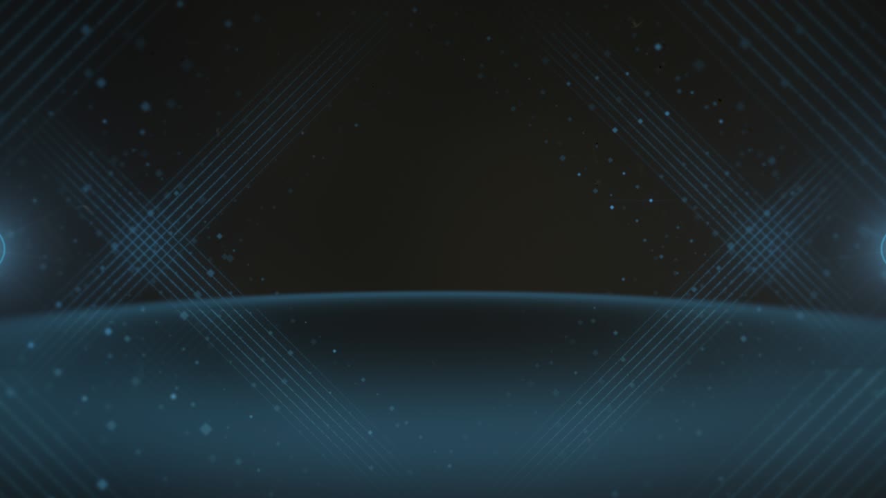 무대에서 파란빛과 반이는 빛