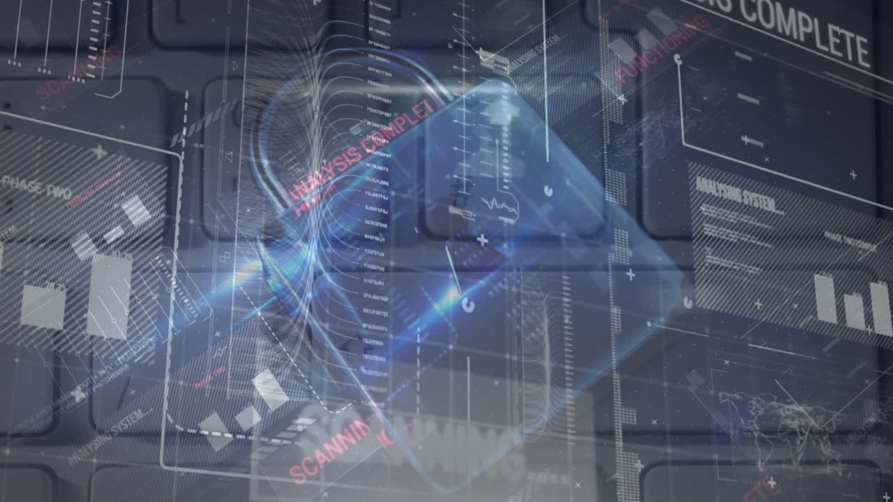 경고 데이터 처리, 온라인 보안  ⁇ 락 및 회로판의 애니메이션