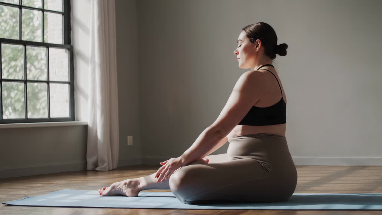 Plus-size Woman Practicing Yoga