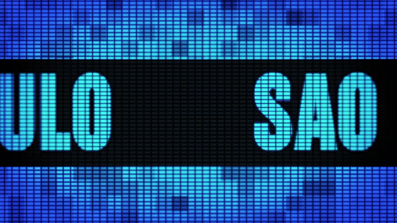 Sao Paulo displayed on a digital screen